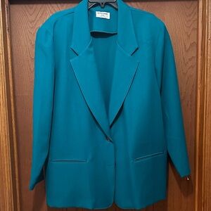 NWOT Alfred Dunner Teal Blazer 22W